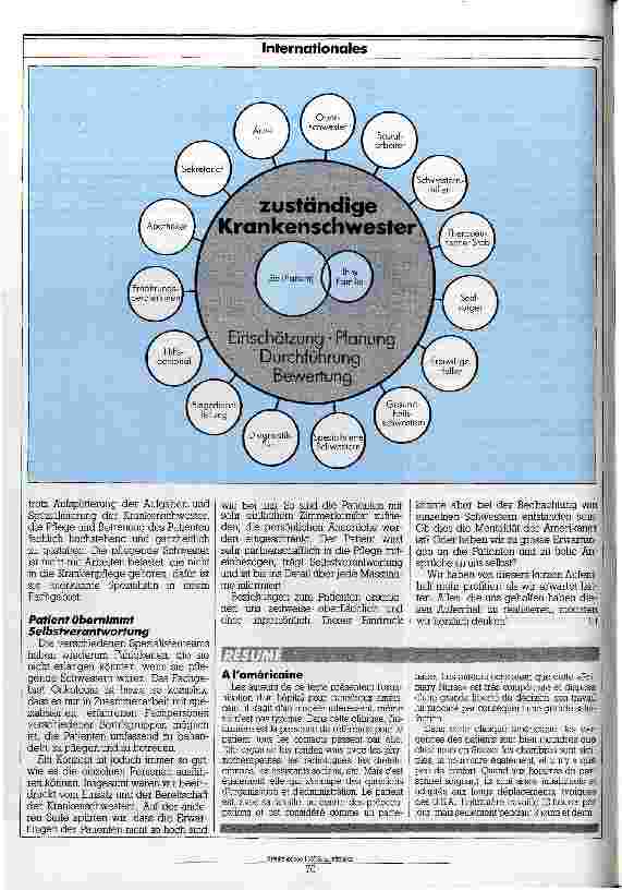 Vorschauseite 3: The American Way Organisation der Krankenpflege im Memorial Sloan Kettering Cancer