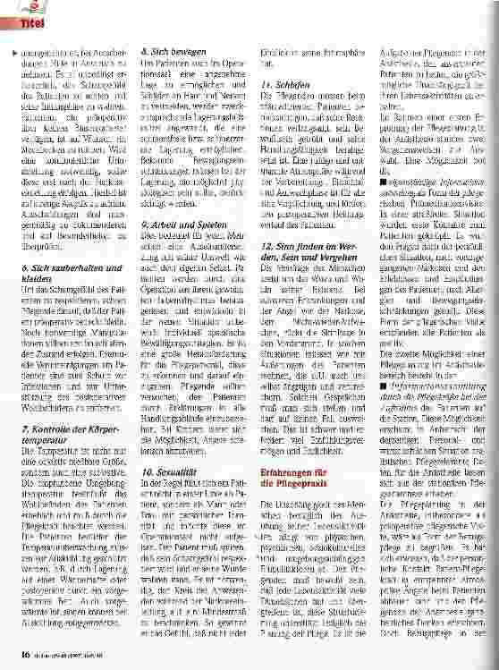 Vorschauseite 3: Pflegeplanung in der Anästhesie