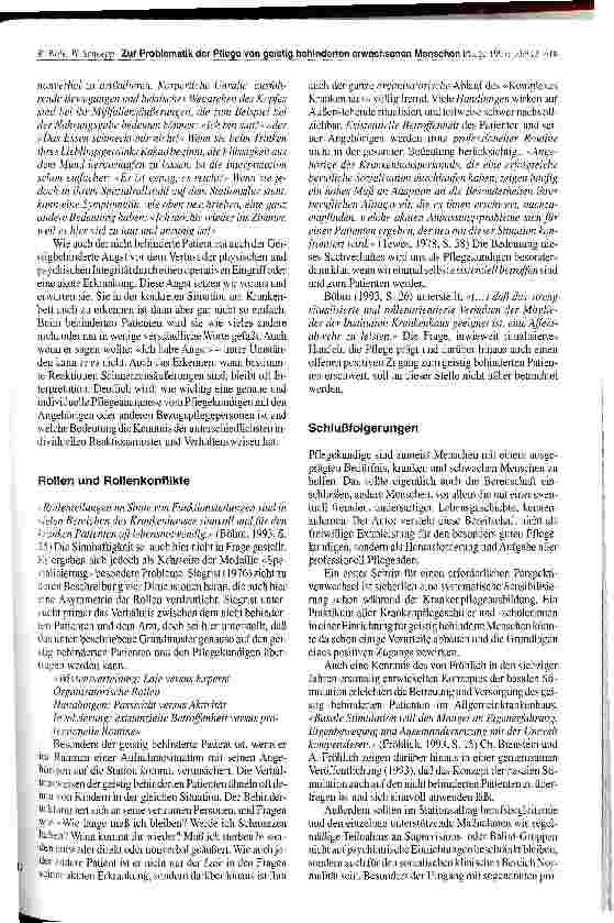 Vorschauseite 6: Zur Problematik der Pflege von geistig behinderten erwachsenen Menschen im Allgemeinkrankenhaus