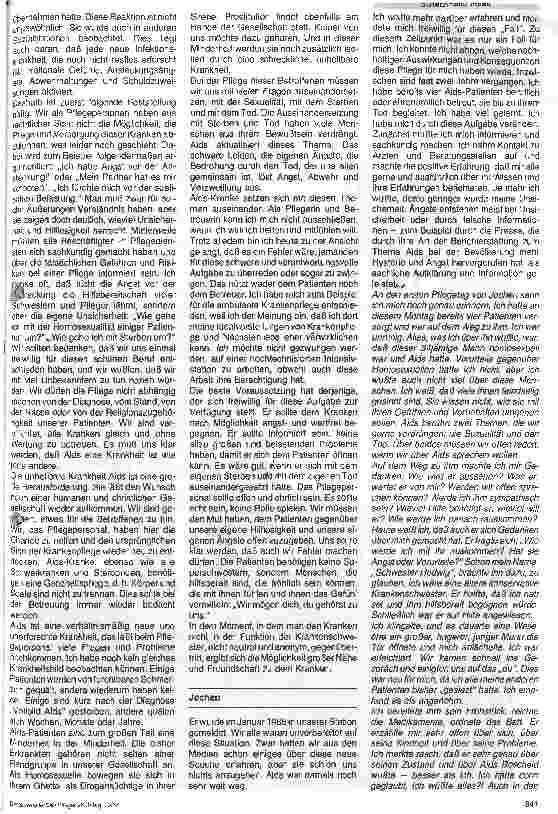 Vorschauseite 2: Die Pflege von Aids-Kranken