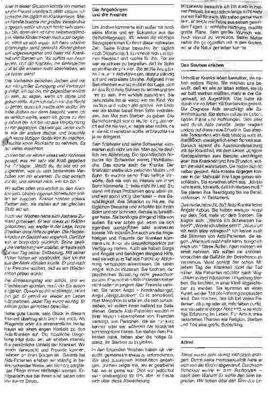 Vorschauseite 4: Die Pflege von Aids-Kranken