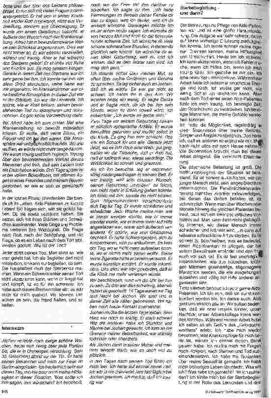 Vorschauseite 5: Die Pflege von Aids-Kranken