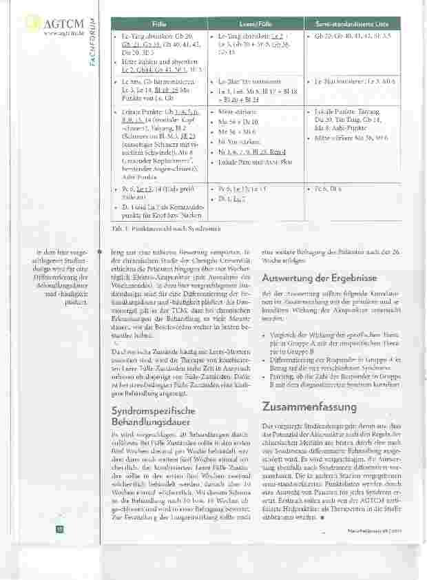 Vorschauseite 4: Nachholbedarf bei Akupunkturstudien Studiendesign für die Migränebehandlung