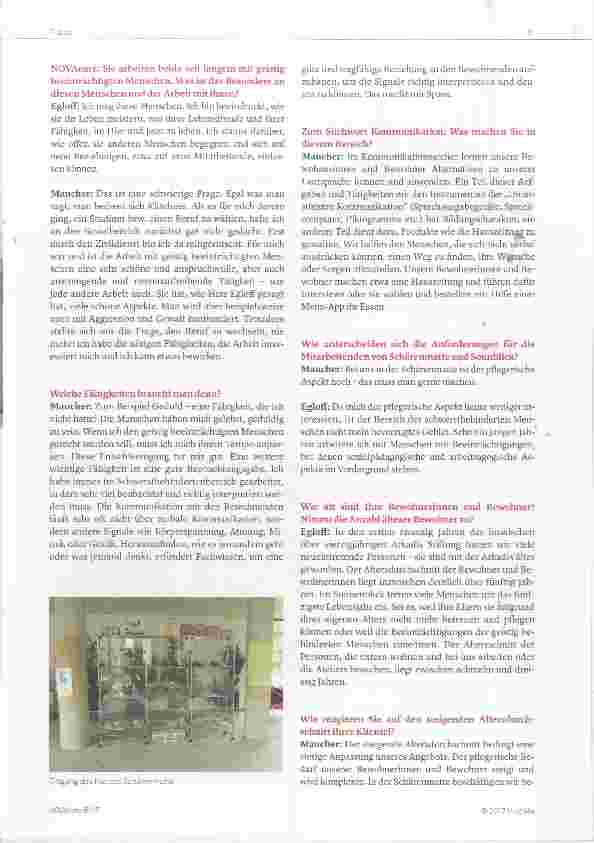 Vorschauseite 2: Wo kognitiv beeinträchtigte Menschen wohnen und arbeiten