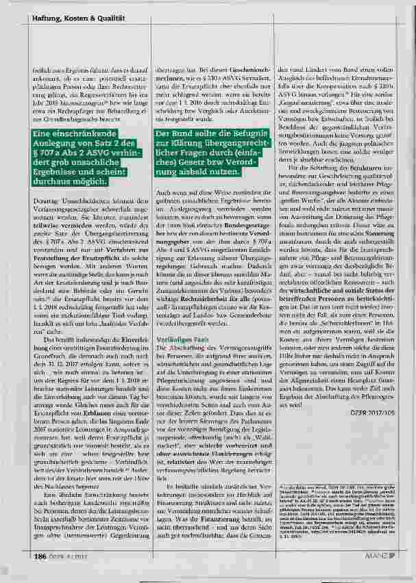 Vorschauseite 3: Umsetzungsfragen für das „Verbot des Pflegeregresses