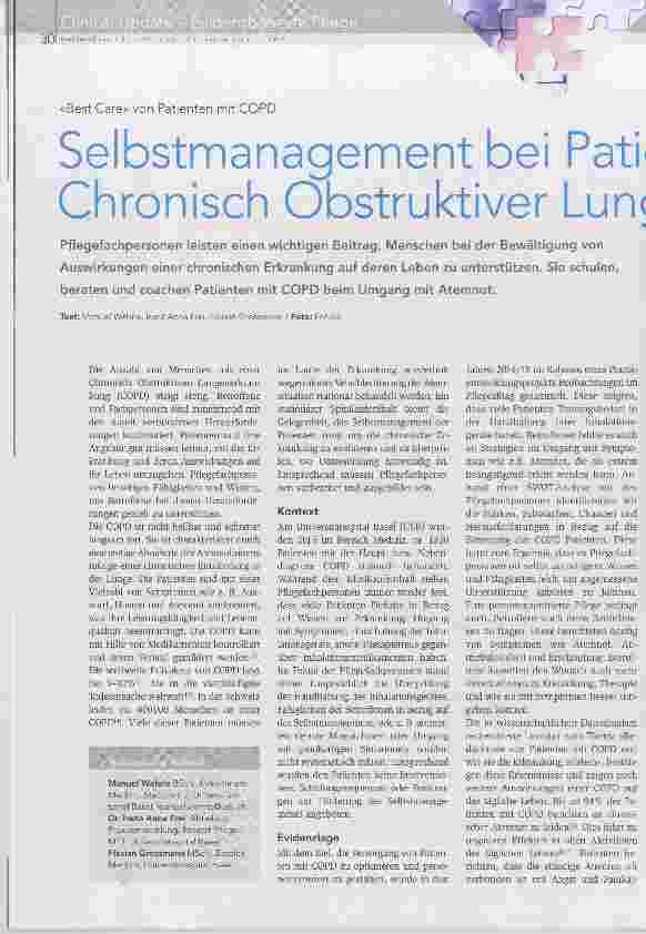 Vorschauseite 1: Selbstmanagement bei Patienten mit Chronisch Obstruktiver Lungenerkrankung