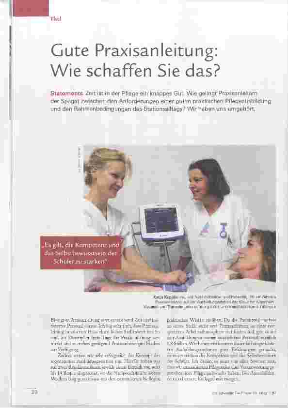 Vorschauseite 1: Gute Praxisanleitung: Wie schaffen Sie das?