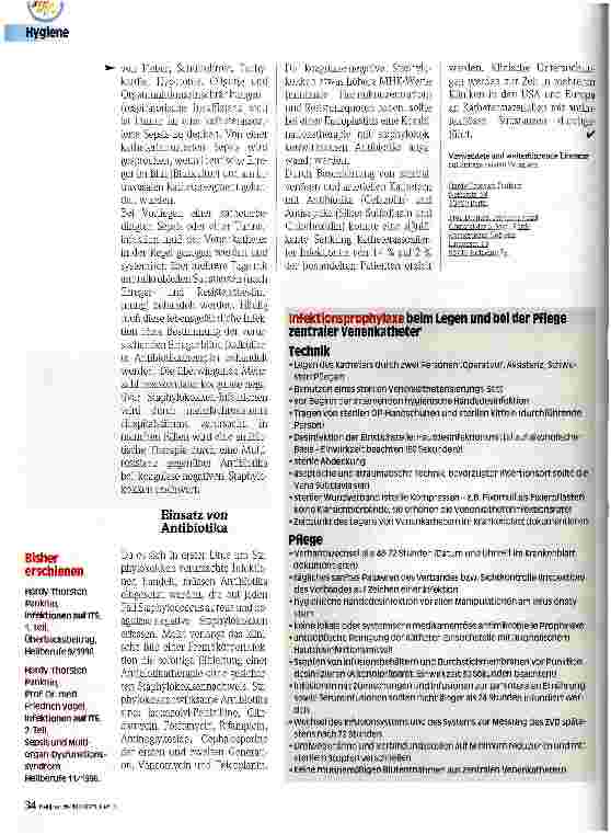 Vorschauseite 3: Infektionen auf ITS