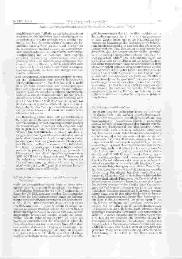 Vorschauseite 3: Der neue Behinderungsbegriff des Bundesteilhabegesetzes(§ 2 Abs. 1 SGB K) Teiln