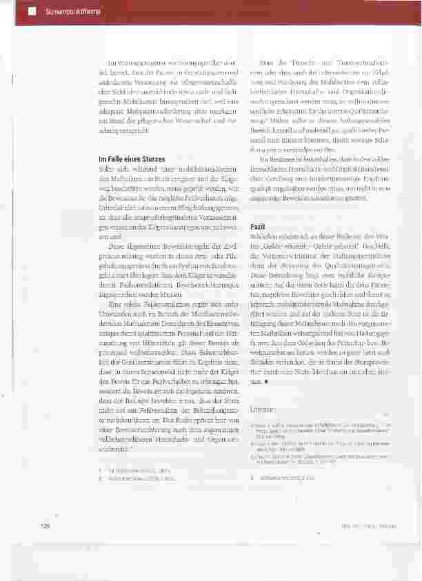 Vorschauseite 2: Mobilitätsförderung kontra Sturzvermeidung eine juristische Stellungnahme