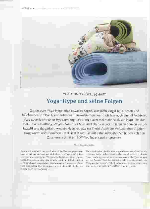 Vorschauseite 1: Yoga-Hype und seine Folgen