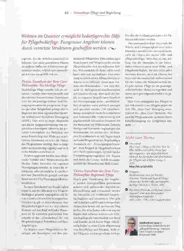 Vorschauseite 3: Zeit nehmen für die Pflege