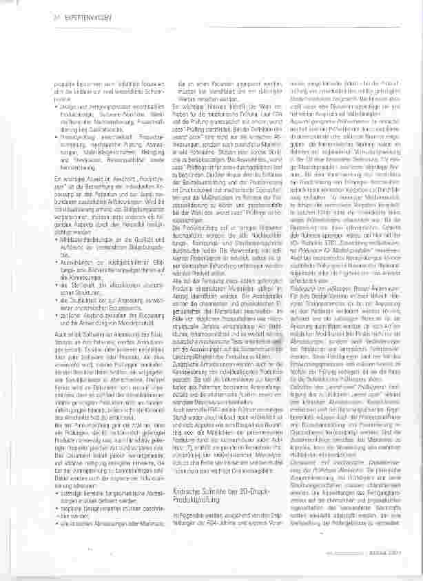 Vorschauseite 3: Prüfung individualisierter additiv hergestellter Medizinprodukte