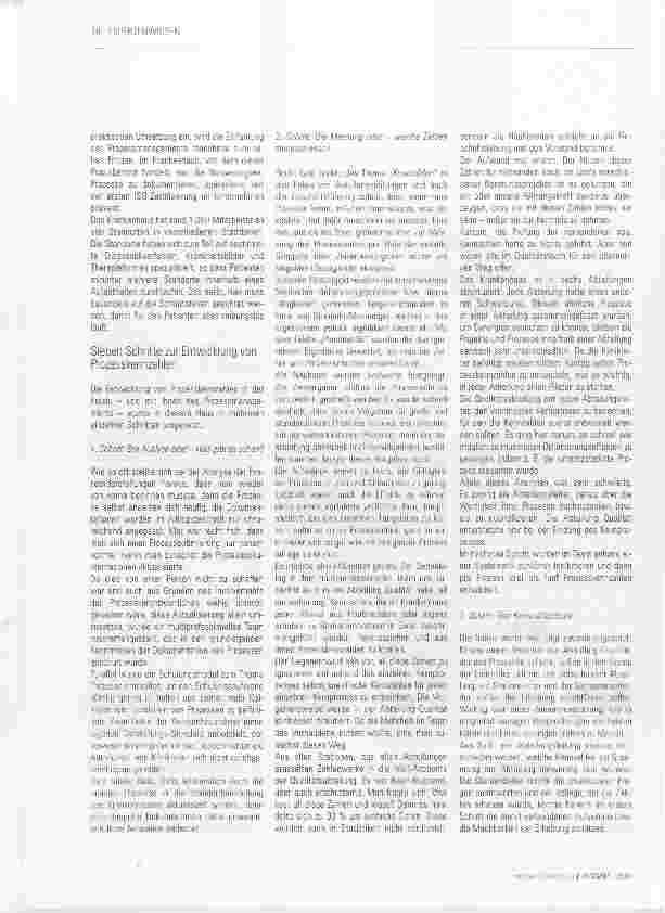 Vorschauseite 3: Entwicklung von Prozesskennzahlen in Unternehmen des Gesundheitswesens