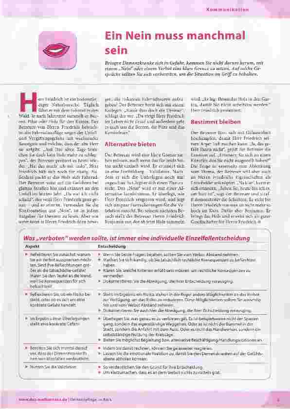 Vorschauseite 1: Ein Nein muss manchmal sein