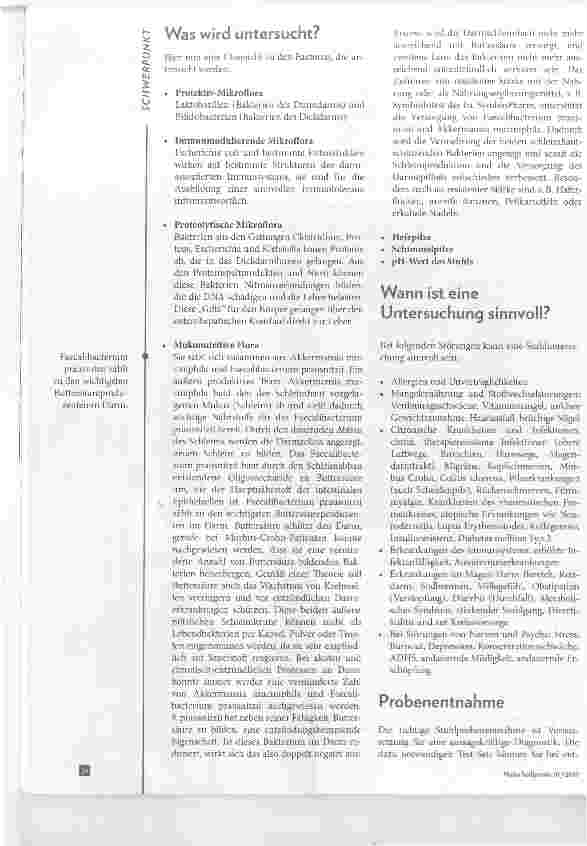 Vorschauseite 3: Die mikrobiologische Stuhluntersuchung