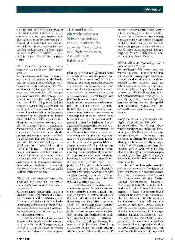 Vorschauseite 2: Schmerz geht nicht nur den Anästhesisten an!