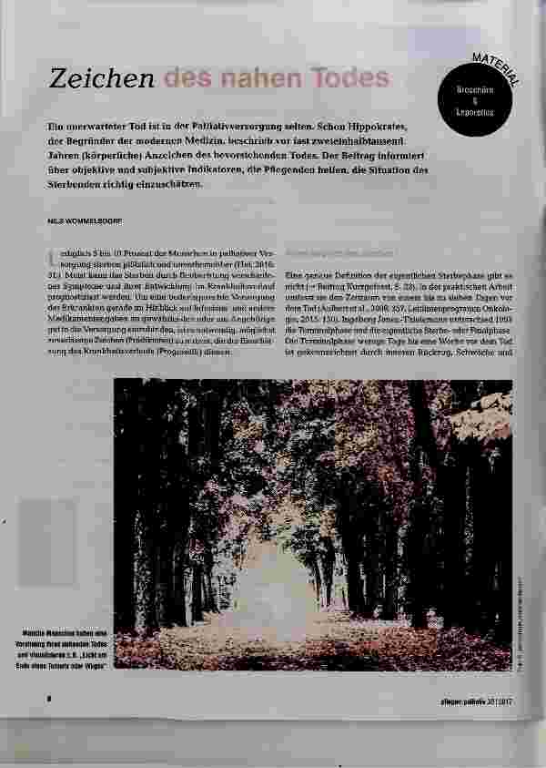 Vorschauseite 1: Zeichen des nahen Todes