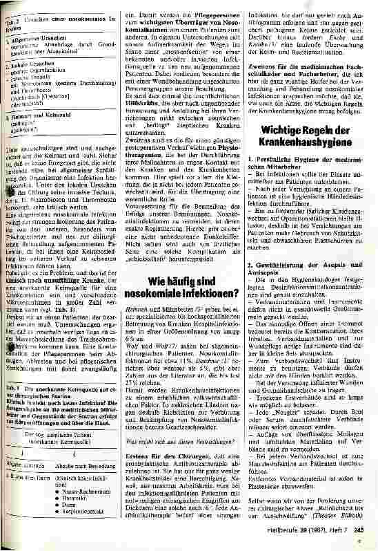 Vorschauseite 2: Der bakterielle Hospitalismus aus der Sicht des Klinikers
