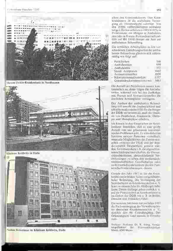 Vorschauseite 3: Das Krankenhauswesen in der Deutschen Demokratischen Republik