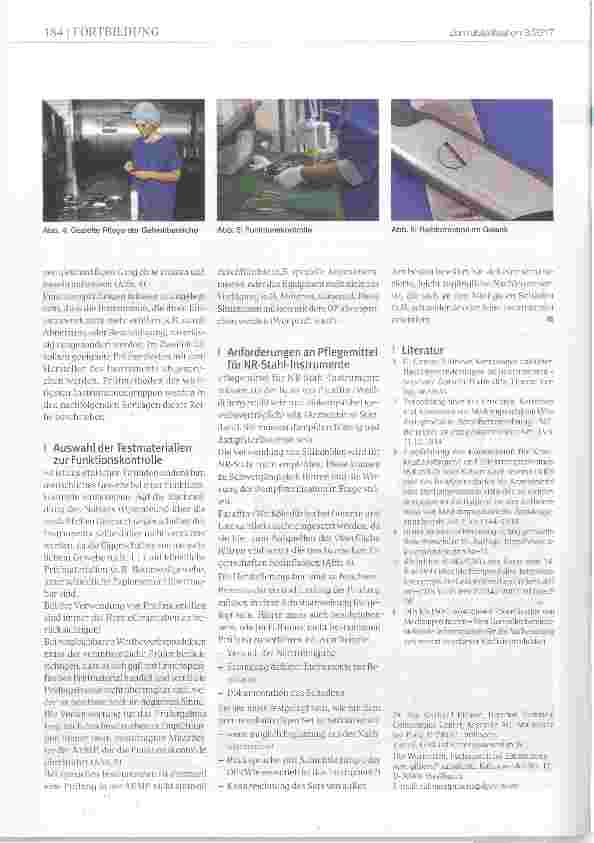 Vorschauseite 2: Sichtkontrolle, Pflege und Funktionskontrolle von chirurgischen Instrumenten Teil 2: Qualitätsmanagement in der AEMP - Chirurgische Standard-Instrumente