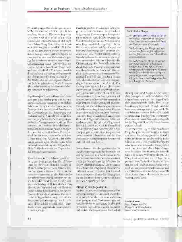 Vorschauseite 3: Das therapeutische Team der Geriatrie