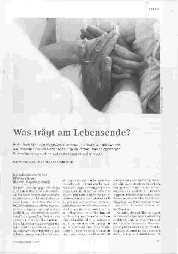 Vorschauseite 1: Was trägt am Lebensende?