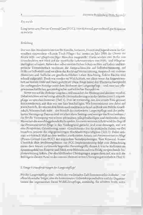 Vorschauseite 2: Personzentrierte Langzeitpflege Herausforderungen und Perspektiven