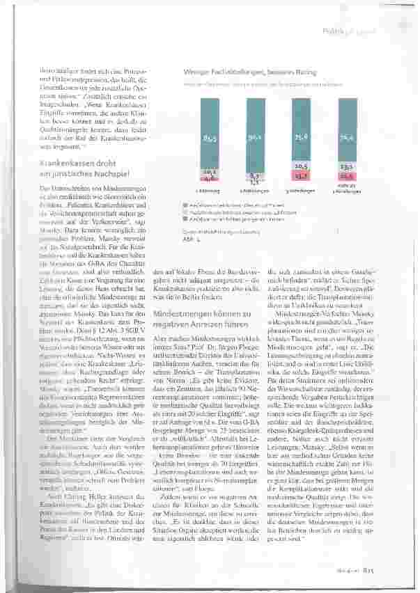 Vorschauseite 4: Klinik-Stresstest Mangelnde Spezialisierung