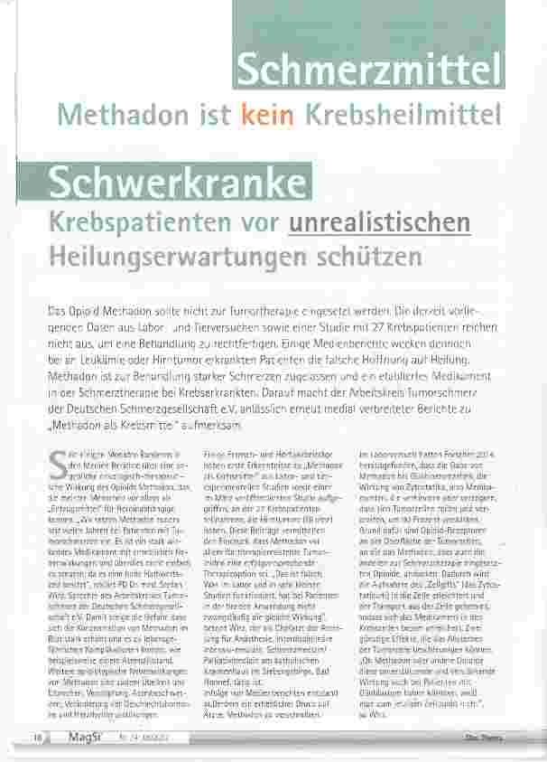 Vorschauseite 1: Krebspatienten vor unrealistischen Heilungserwartungen schützen