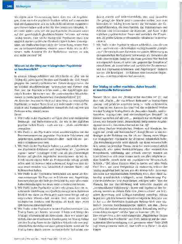 Vorschauseite 2: Wie wird der Trialog praktisch und was können Pflegende dazu beitragen? Versuch einer Wegbeschreibung zur trialogischen Psychiatrie