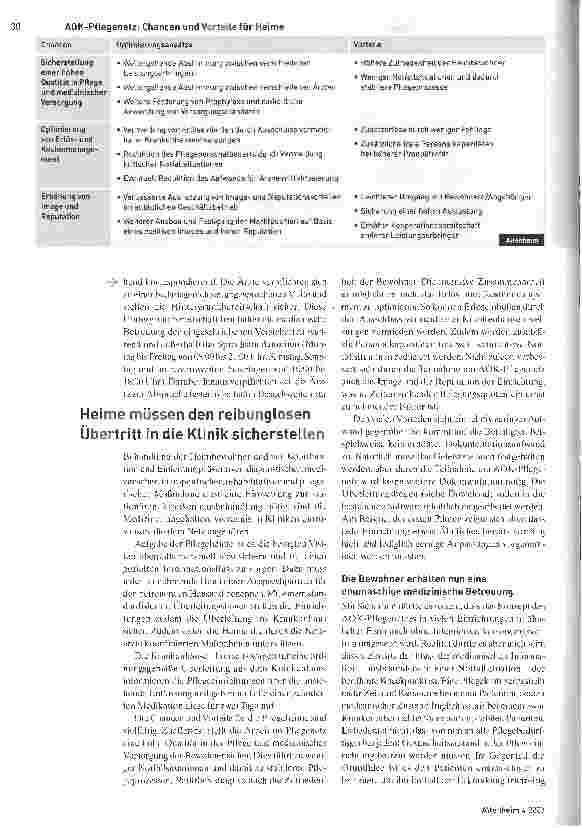 Vorschauseite 3: Medizinische Versorgung in Heimen verbessern