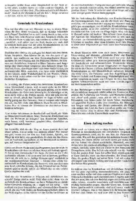 Vorschauseite 3: Wenn zwei oder drei ... - Anmerkungen zum christlichen Krankenhaus