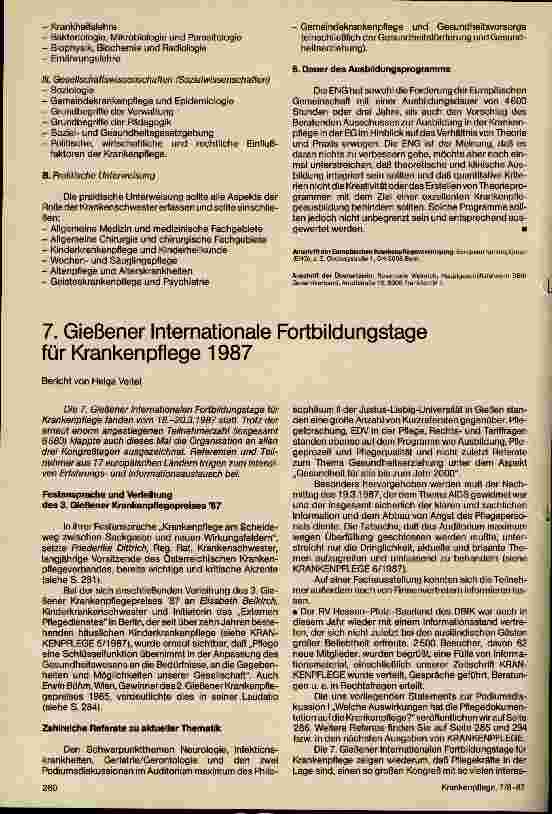 Vorschauseite 3: Memorandum zur Grundausbildung in der Krankenpflege