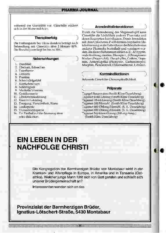 Vorschauseite 2: Pharmakologie Cimetidin