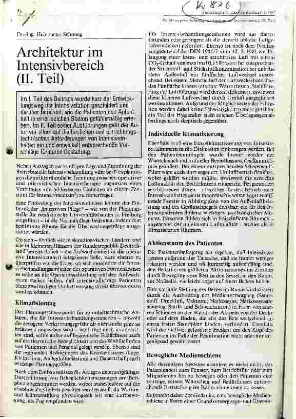 Vorschauseite 1: Architektur im Intensivbereich Teil 2