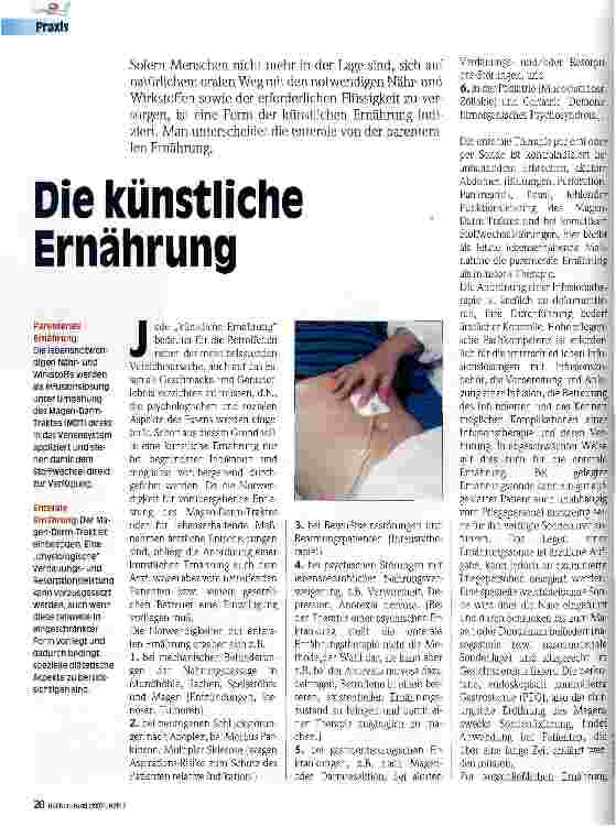 Vorschauseite 1: Die künstliche Ernährung