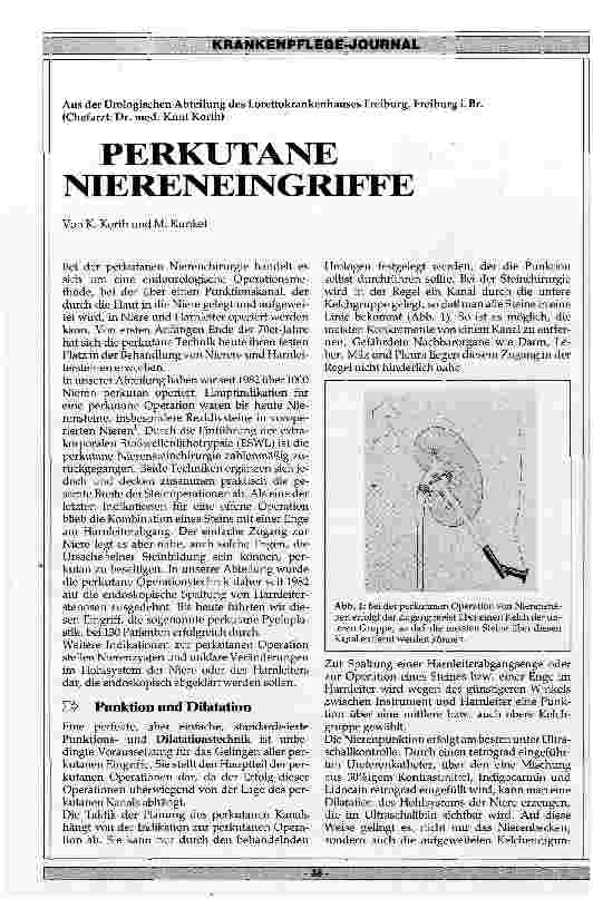 Vorschauseite 1: Perkutane Niereneingriffe