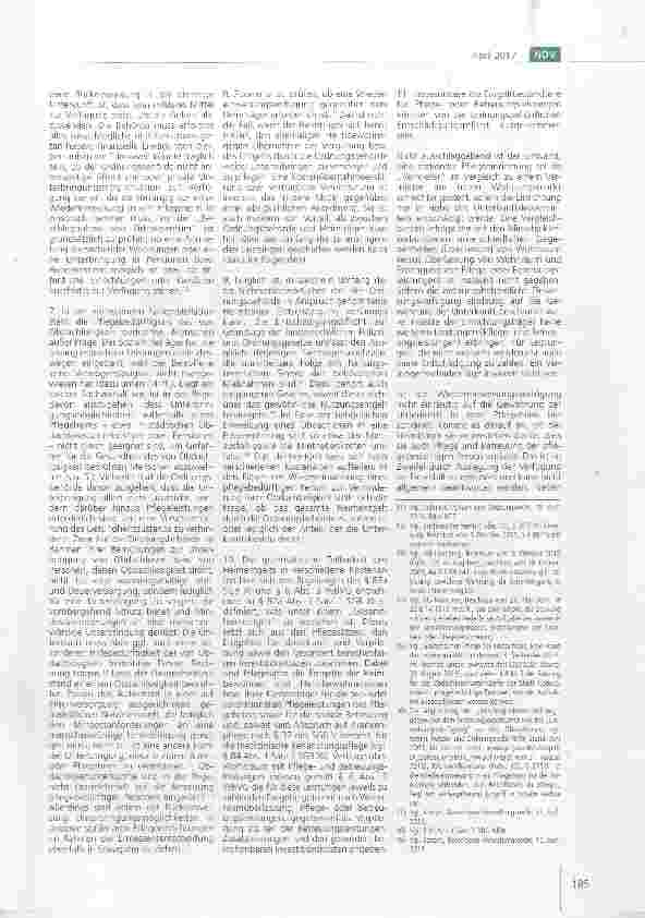 Vorschauseite 2: Zur Frage der Kostentragung bei ordnungsbehördlicher Wiedereinweisung in ein Pflegeheim