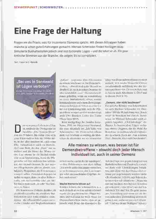Vorschauseite 1: Eine Frage der Haltung