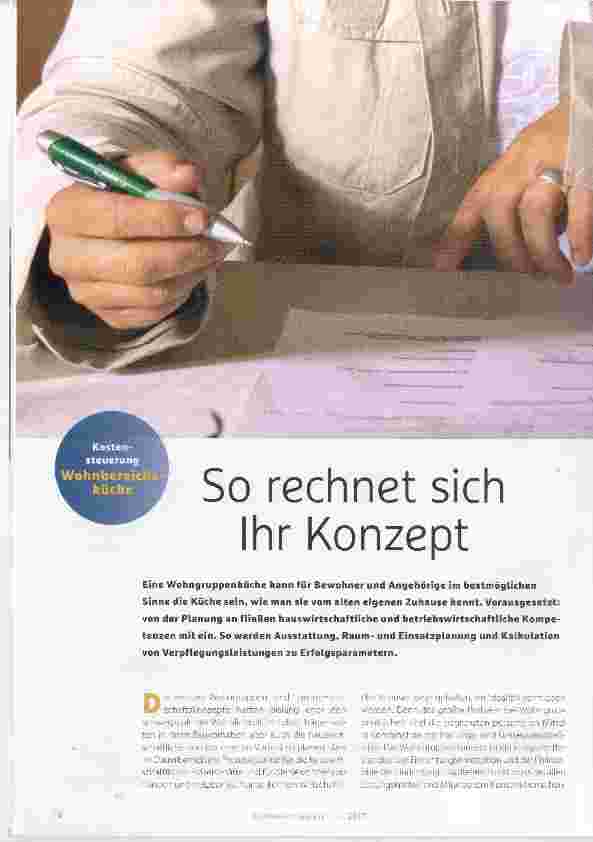 Vorschauseite 1: So rechnet sich Ihr Konzept