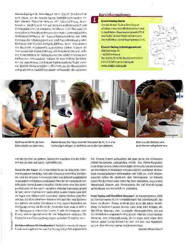 Vorschauseite 2: Porträt: Kinesio-Taping-Academy Aufs Tapen spezialisiert