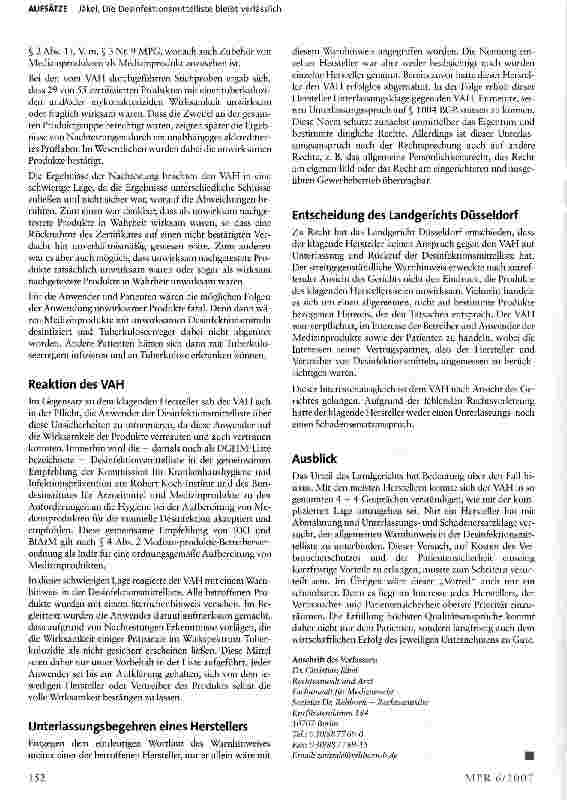 Vorschauseite 2: Die Desinfektionsmittelliste bleibt verlässlich