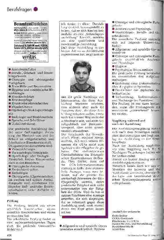 Vorschauseite 3: Operationstechnische Assistent/innen in Deutschland Eine Ausbildung etabliert sich