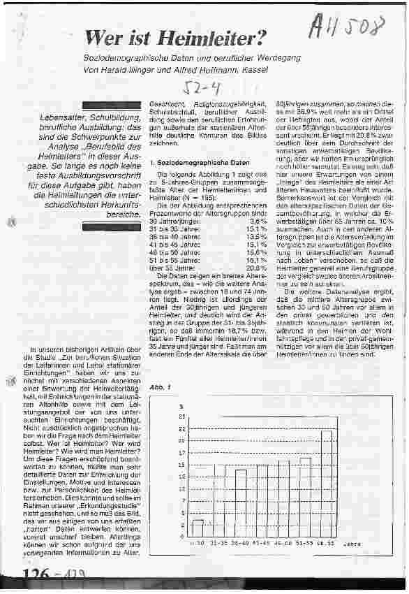 Vorschauseite 1: Wer ist Heimleiter? Soziodemographische Daten und beruflicher Werdegang