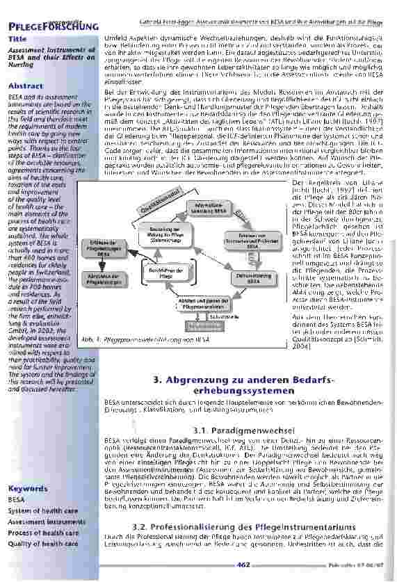 Vorschauseite 2: Assessmentinstrumente von BESÄ und ihre Auswirkungen auf die Pflege
