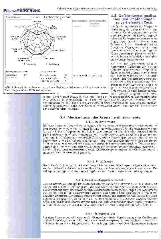 Vorschauseite 6: Assessmentinstrumente von BESÄ und ihre Auswirkungen auf die Pflege