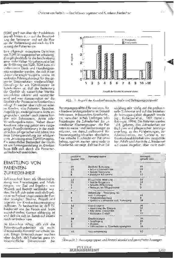 Vorschauseite 2: Qualitätsmanagement und Kundenzufriedenheit Die Sicht der Patienten