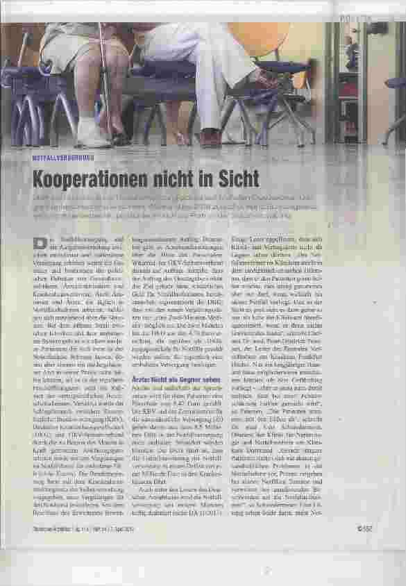 Vorschauseite 1: Kooperationen nicht in Sicht
