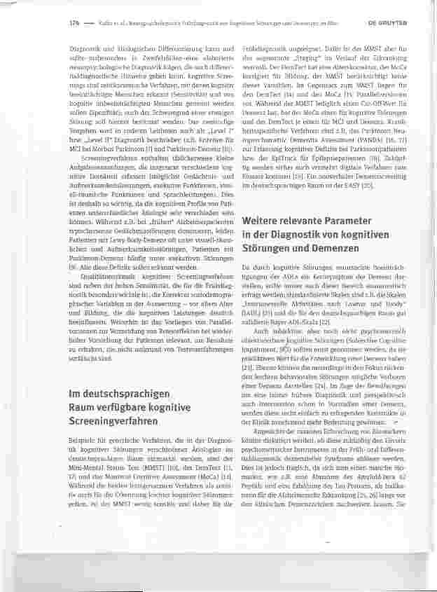 Vorschauseite 2: Neuropsychologische Frühdiagnostik von kognitiven Störungen und Demenzen im Alter